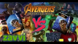 AVENGERS: INFINITY WAR - ZAVVI EXCLUSIVE VS BEST BUY EXCLUSIVE STEELBOOK - 3D BLURAY UNBOXING