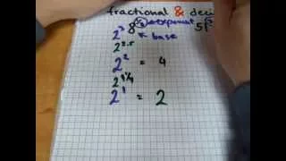 Fractional and decimal exponents