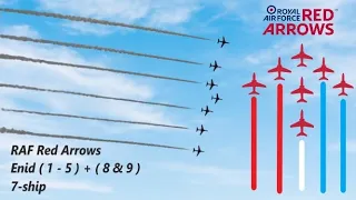 RAF Red Arrows Winter Training 2024 - Enid ( 1 - 5 ) + ( Red 8 & 9 ) -  7 ship