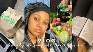 VLOG: Spend the day with me (Homebody edition) + Spirituality chat + Grocery haul + Home workout