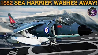 1982 Falklands War: RAF Sea Harrier ZA174 Thrown Off Aircraft Carrier! | DCS Reenactment