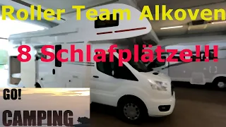 8 Schlafplätze und 6 Sitzplätze!! Roller Team Alkoven Wohnmobil!! Modelljahr 2023!!