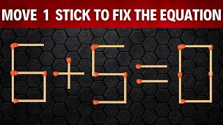 Move 1 Stick To Make Equation Correct, Matchstick Puzzle.