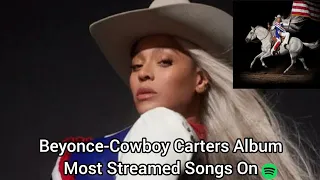 Beyonce-Cowboy Carters Album Most Streamed Songs On Spotify