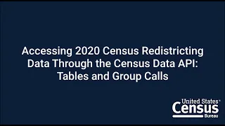 Accessing 2020 Census Redistricting Data Through the Census Data API: Tables and Group Calls