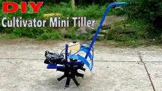 How to make a Cultivator Mini Tiller with 49cc 2-Stroke Engine