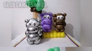 Gran detalle para sorprender // hipopótamo"wipo" en globos//