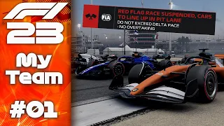 🚩RED FLAGS ON DEBUT?! F1 23 My Team Career Mode S1 R1 Bahrain GP!