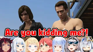 【Hololive】Michael and Franklin Pull Down Martin Madrazo's Mansion's Deck in GTA V【English Sub】