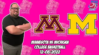 Minnesota vs Michigan 12/8/22 College Basketball Free Pick CBB Betting Tips