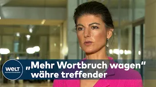 SAHRA WAGENKNECHT: „Bedauerlich, mit wie vielen Enttäuschungen diese Koalition gestartet ist“