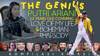 Anak Jenius Putri Ariani (13 tahun) cover Love of My Life & Bohemian Rhapsody reaction compilation
