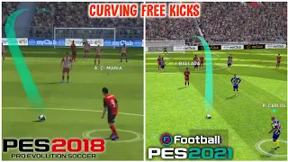 Ultra Curving Free Kicks Evolution From Pes 2017 Mobile - Pes 2021 Mobile