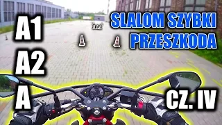 SLALOM SZYBKI, OMINIĘCIE PRZESZKODY CZ. IV Jak zdać egzamin? *PRAWO JAZDY A1, A2, A* | Mikkser