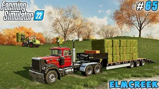 Stacking & Transporting Hay Bales, Making Total Mixed Ration | Elmcree | Farming simulator 22 |  #65