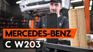 How to change oil filter and engine oil on MERCEDES-BENZ С W203 [TUTORIAL AUTODOC]