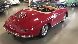 Ruby Red 1957 356 Speedster Replica built by Vintage Motorcars of CA FOR SALE now on Bring a Trailer