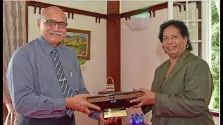 Fijian President receives a farewell courtesy call from the outgoing Kiribati High Commissioner