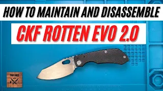 How to disassemble and maintain the Custom Knife Factory Evo 2.0 Pocketknife. Fablades Full Review