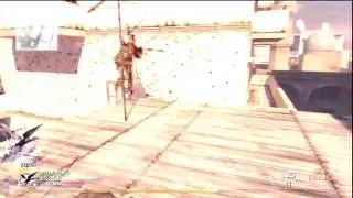 MW2 Funny Kill - Claymore Blows Guy off Roof