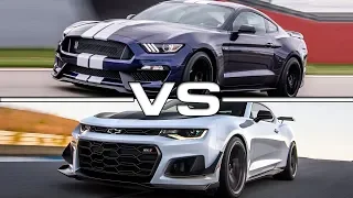 2019 Ford Mustang Shelby GT350 vs 2018 Chevrolet Camaro ZL1