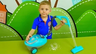 Пылесос для детей - Играем в уборку и учимся пылесосить. Развивающее деткое видео