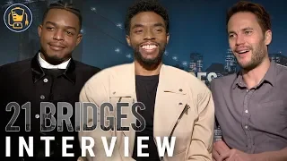 Chadwick Boseman, Taylor Kitsch and More | 21 Bridges Cast Interview