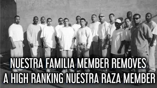 NUESTRA FAMILIA MEMBER REMOVES A HIGH RANKING NUESTRA RAZA MEMBER!!! THE END OF THE NUESTRA RAZA