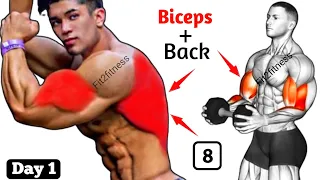 Day 01 Back and Biceps Workout ( 8 Effective workout  )