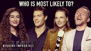 Playing “Most Likely To?” with Henry Cavill, Rebecca Ferguson & Simon Pegg