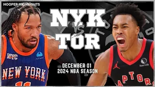 Toronto Raptors vs New York Knicks Full Game Highlights | Dec 1 | 2024 NBA Season