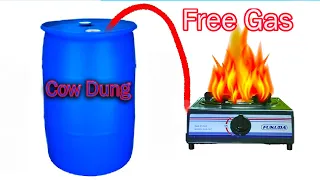 Amazing idea to make free gas from Cow Dung and Tree Leaf -  Best idea to show all of you for tips.