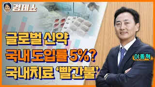 [성기영의 경제쇼] 글로벌 신약 국내 도입률 5%? 국내치료 '빨간불' - 이종혁 교수(중앙대 약대)ㅣKBS 240524 방송