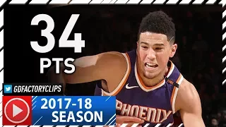 Devin Booker Full Highlights vs Knicks (2017.11.03) - 34 Pts