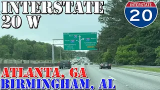 I-20 West - Atlanta GA to Birmingham AL - Highway Drive