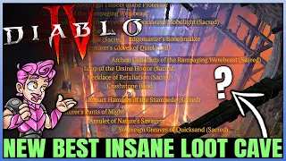 Diablo 4 - Get 30 Legendaries & 8 MILLION XP in 1 Hour - New RIDICULOUS Loot Cave Guide - Do It NOW!