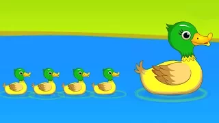 Пять маленьких уток | Детские рифмы | Детская песня | Nursery Rhyme | Five Little Ducks