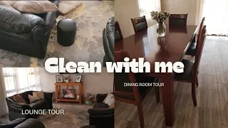 CLEAN WITH ME ||LOUNGE AND DINING ROOM TOUR #zimyoutuber
