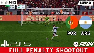 FULL Penalty Shootout | Portugal vs Argentina | EA Sports FC 24 | PS5 Gameplay