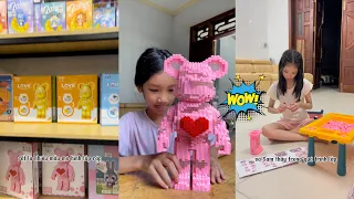 Thảo Nguyên chính thức được nghỉ hè🎉❤️ Lần đầu lắp ráp gấu Bearbrick to chà bá🧸😱