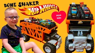 Обзор на Монстро-транспортер и Монстр-траки. Hot Wheels Bone Shaker Monster Trucks.