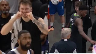 ANTHONY EDWARDS IGNORES LUKA & KYRIE! REFUSES TO SHAKE HANDS! STORMS OFF COURT! MAD AT TEAMMATES!