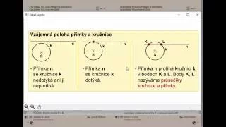 Vzájemná poloha přímky a kružnice, Geometrie pro 4.ročník, str. 16, úvod A