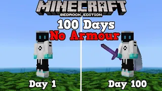 100 Days With No Armour - Hardcore Minecraft (Bedrock)
