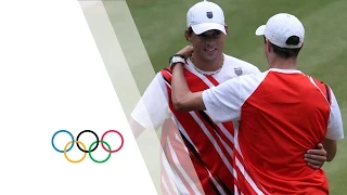 Mike & Bob Bryan Win Tennis Doubles Gold V Tsonga & Llodra - London 2012 Olympics