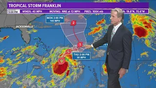 Tropical Storm Franklin causes 'life-threatening' flash flooding in Dominican Republic