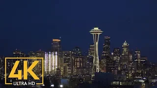 Space Needle and Seattle at Night - 4K Scenic Night View - Short Preview