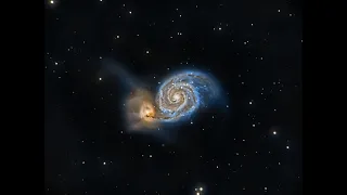 Galaxy collision (milkyway and andromeda makes milkomeda) by Horizon
