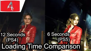 Resident Evil 2 PS4 Pro vs PS5 Backward Compatibility Load Time Comparisons