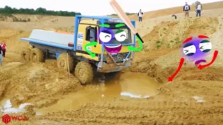 Extreme Monster Truck Off Road Crashes & Fails | Off Road Doodles Vehicle Mud Race | Woa Doodland